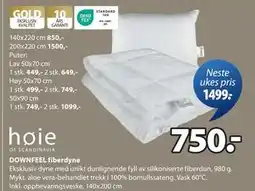 JYSK DOWNFEEL fiberdyne tilbud