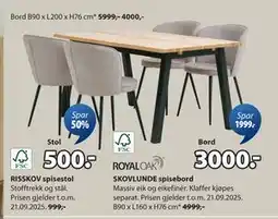 JYSK SKOVLUNDE spisebord tilbud