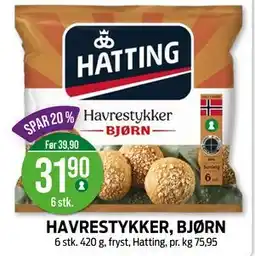 Kiwi HAVRESTYKKER, BJØRN, NOK 31.9 tilbud