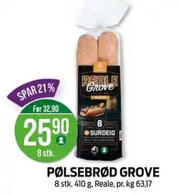Kiwi PØLSEBRØD GROVE, NOK 25.9 tilbud
