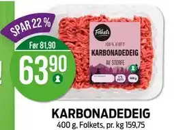 Kiwi KARBONADEDEIG, NOK 63.9 tilbud