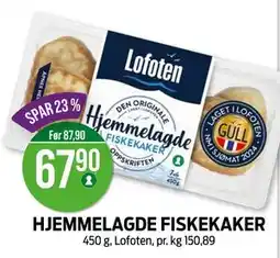 Kiwi HJEMMELAGDE FISKEKAKER, NOK 67.9 tilbud