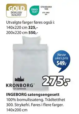 JYSK INGEBORG satengsengesett tilbud