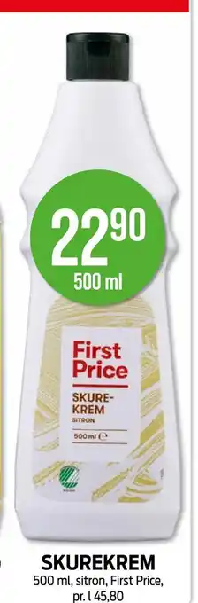 Kiwi SKUREKREM, NOK 22.9 tilbud
