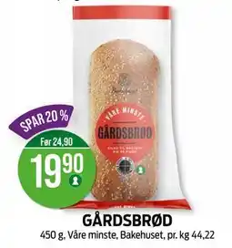 Kiwi GÅRDSBRØD, NOK 19.9 tilbud