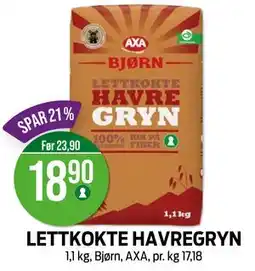Kiwi LETTKOKTE HAVREGRYN, NOK 18.9 tilbud