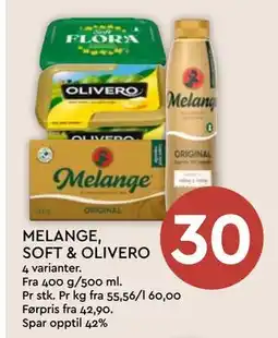 Coop Mega MELANGE, SOFT & OLIVERO, NOK 30 tilbud