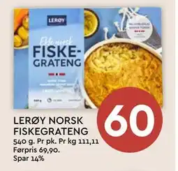 Coop Mega LERØY NORSK FISKEGRATENG, NOK 60 tilbud