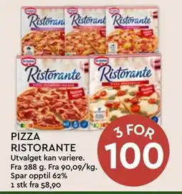 Coop Mega PIZZA RISTORANTE, NOK 100 tilbud