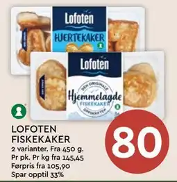Coop Mega LOFOTEN FISKEKAKER, NOK 80 tilbud
