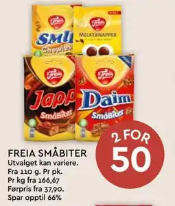 Coop Mega FREIA SMÅBITER, NOK 50 tilbud