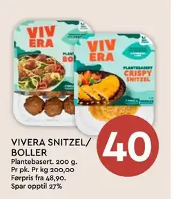 Coop Mega VIVERA SNITZEL/ BOLLER, NOK 40 tilbud