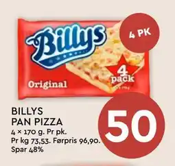 Coop Mega BILLYS PAN PIZZA, NOK 50 tilbud