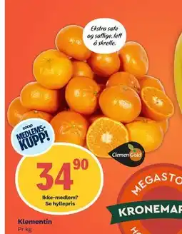Coop Mega Klementin, Medlemspris tilbud