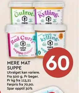 Coop Mega MERE MAT SUPPE, NOK 60 tilbud