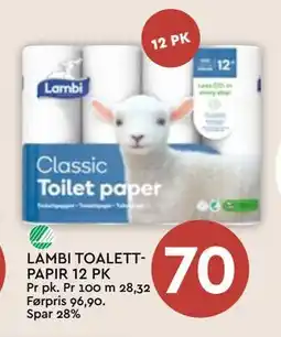 Coop Mega LAMBI TOALETTPAPIR 12 PK, NOK 70 tilbud