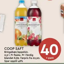 Coop Mega COOP SAFT, NOK 40 tilbud