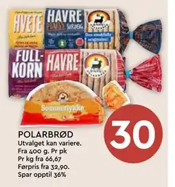 Coop Mega POLARBRØD, NOK 30 tilbud