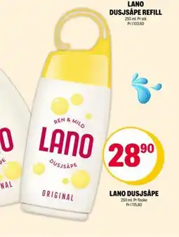 Coop Extra LANO DUSJSÅPE, NOK 28.9 tilbud