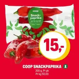 Coop Extra COOP SNACKPAPRIKA, NOK 15 tilbud