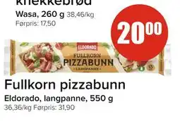 Spar Fullkorn pizzabunn, NOK 20 tilbud