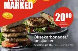 Spar Oksekarbonader/ lunsjkaker, NOK 20 tilbud