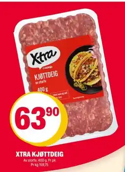 Coop Extra XTRA KJØTTDEIG, NOK 63.9 tilbud