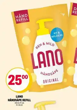 Coop Extra LANO HÅNDSÅPE REFILL, NOK 25 tilbud