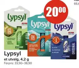 Spar Lypsyl, NOK 20 tilbud