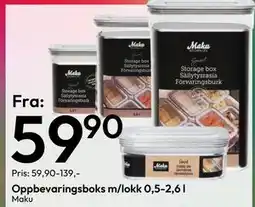 Gigaboks Oppbevaringsboks m/lokk 0,5-2,6 l tilbud