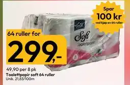 Gigaboks Toalettpapir soft 64 ruller, NOK 299 tilbud