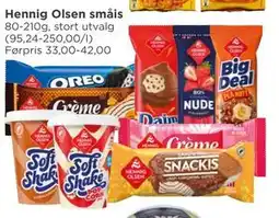 Meny Hennig Olsen småis, NOK 20 tilbud
