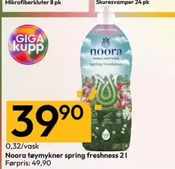 Gigaboks Noora tøymykner spring freshness 2 l, NOK 39.9 tilbud