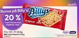 Gigaboks Billy’s Pan Pizza 8 x 170 g tilbud