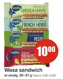 Spar Wasa sandwich, NOK 10 tilbud