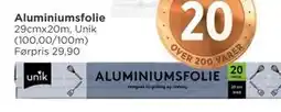 Meny Aluminiumsfolie, NOK 20 tilbud