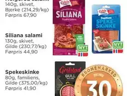 Meny Spekeskinke, NOK 30 tilbud