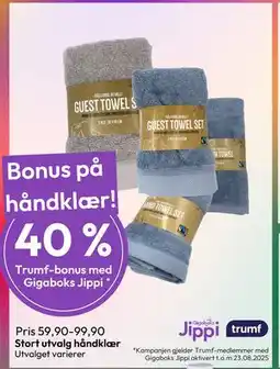 Gigaboks Stort utvalg håndklær tilbud