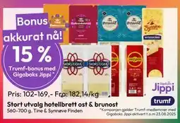 Gigaboks Stort utvalg hotellbrett ost & brunost tilbud