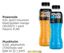 Meny Powerade, NOK 15 tilbud