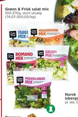 Meny Grønn & Frisk salat mix, NOK 20 tilbud