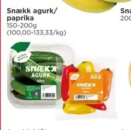 Meny Snækk agurk/ paprika, NOK 20 tilbud