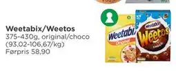 Meny Weetabix/Weetos, NOK 40 tilbud