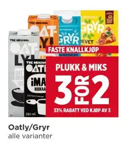 Meny Oatly/Gryr tilbud