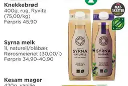 Meny Syrna melk, NOK 30 tilbud