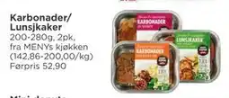 Meny Karbonader/ Lunsjkaker, NOK 40 tilbud