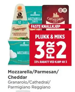 Meny Mozzarella/Parmesan/ Cheddar tilbud