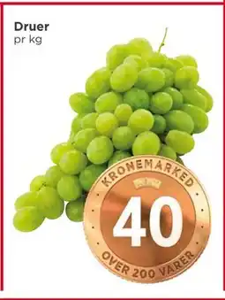 Meny Druer, NOK 40 tilbud