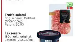 Meny Trøffelsalami, NOK 40 tilbud