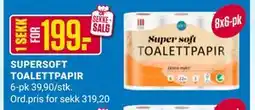 Europris SUPERSOFT TOALETTPAPIR, NOK 199 tilbud